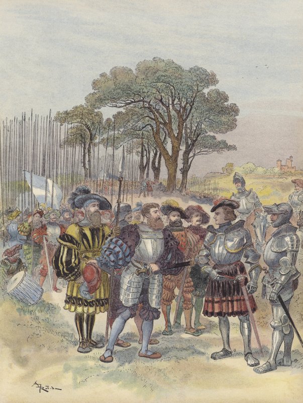 No campo de Bicocca, a demanda suíça paga, sai ou batalha de Albert Robida