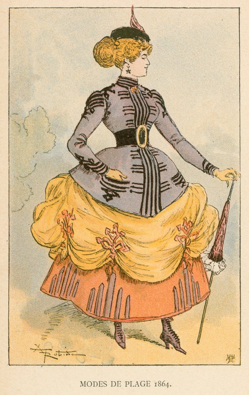 Modos de praia 1864 de Albert Robida
