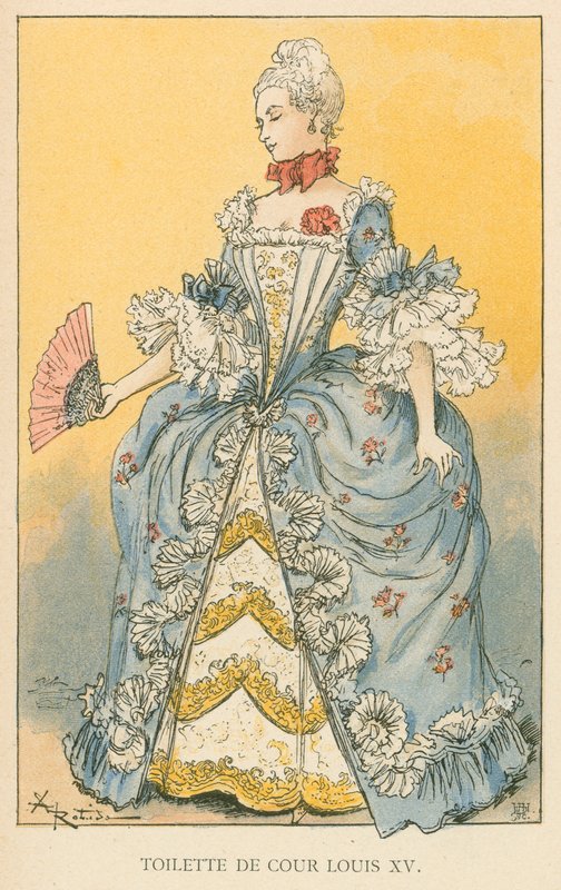 Banheiro de corte Louis XV de Albert Robida