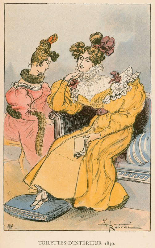 Banheiro interior 1830 de Albert Robida