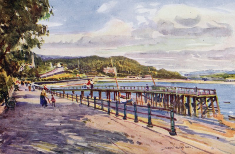 Grange-over-Sands (cor litho) de Albert Woods