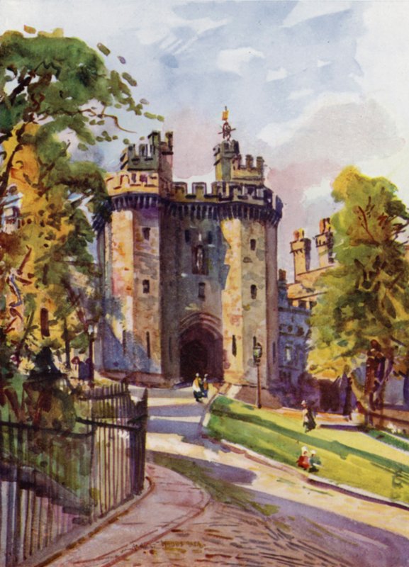 Lancaster Castle, o portal (cor litho) de Albert Woods