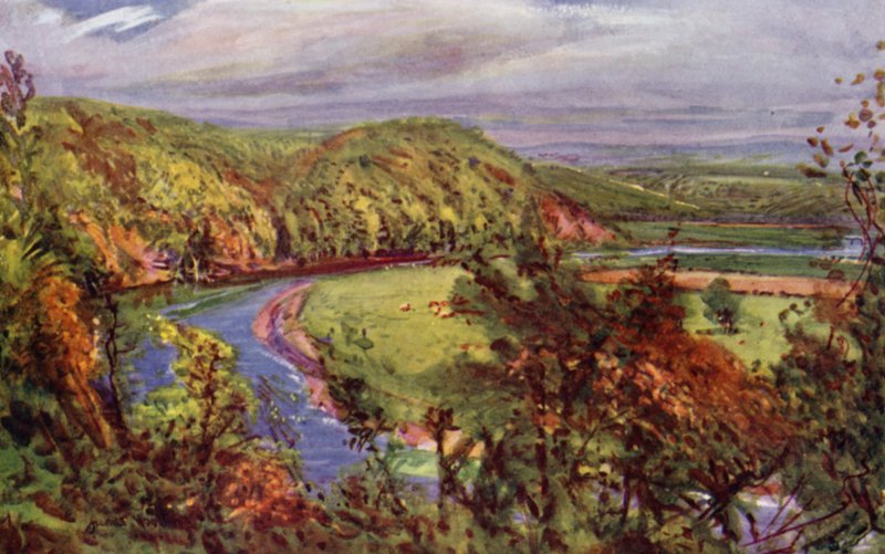 A Curva em Ferradura, Redscar (cor litho) de Albert Woods