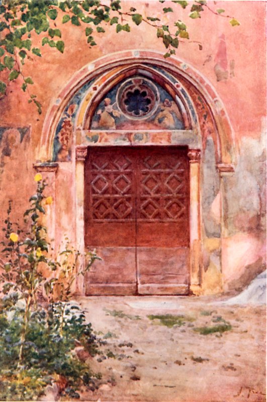 Entrada do Mosteiro de São Bento (Sagro Speco) em Subiaco de Alberto Pisa