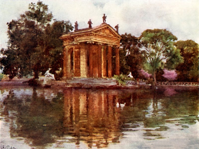 Água ornamental, Villa Borghese de Alberto Pisa