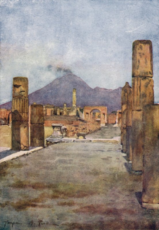 Pompéia e Vesúvio, Itália de Alberto Pisa