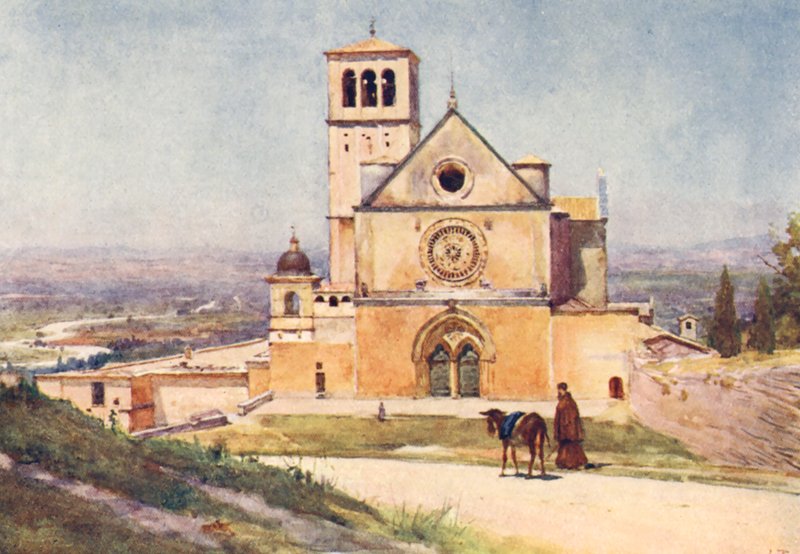 S. Francisco, Assis (litografia a cores) de Alberto Pisa