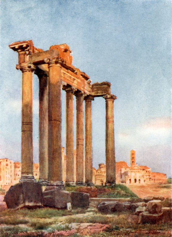 Templo de Saturno do Pórtico dos Dii Consentes de Alberto Pisa
