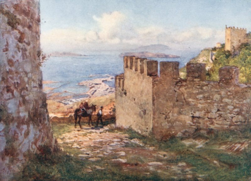 Trapani e as ilhas Aigadian do Castelo de Monte San Giuliano de Alberto Pisa