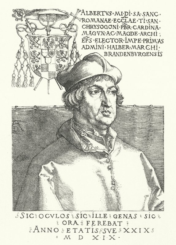 Cardeal Albrecht de Brandemburgo, Eleitor e Arcebispo de Mainz de Albrecht Dürer
