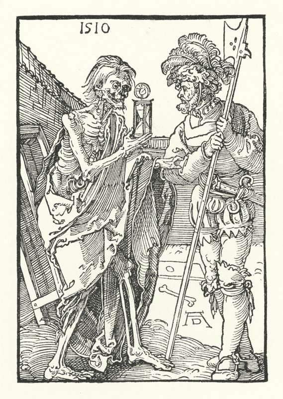 Morte e o soldado de Albrecht Dürer