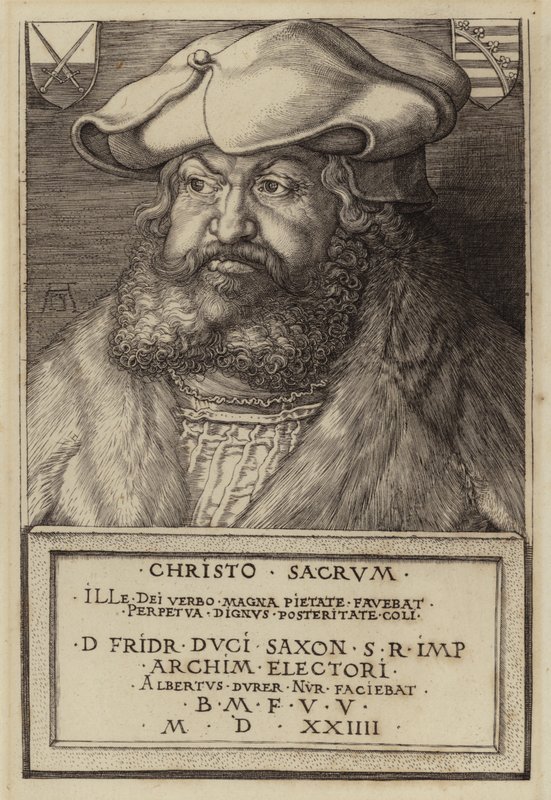 Frederico o Sábio, Eleitor da Saxônia (gravura) de Albrecht (after) Durer or Duerer