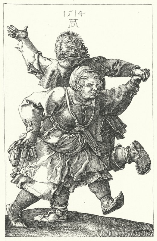 Dança de casal de camponeses de Albrecht (after) Durer or Duerer
