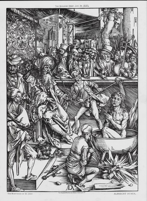 O Martírio de São João (gravura) de Albrecht (after) Durer or Duerer