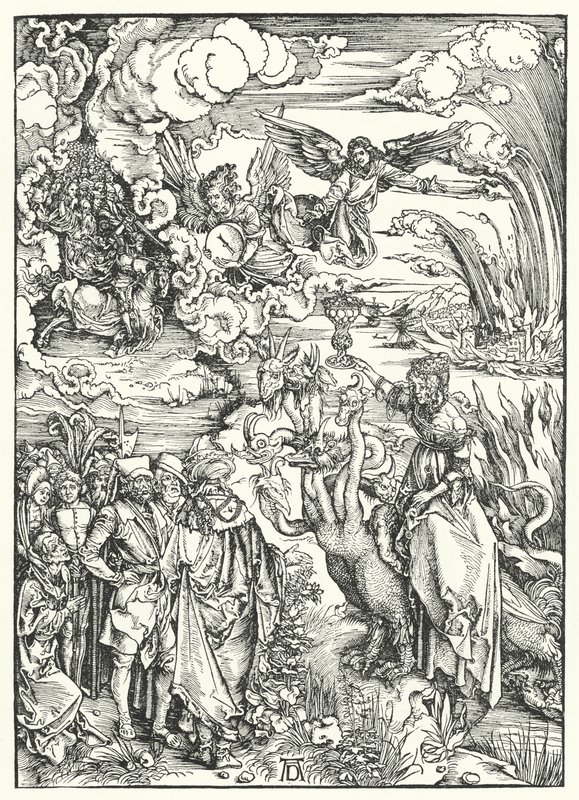 A Puta da Babilônia (gravura) de Albrecht (after) Durer or Duerer