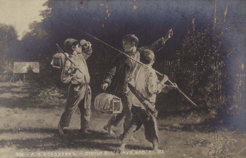 Inimigos das Aves, 1887 de Aleksei Ivanovich Korzukhin