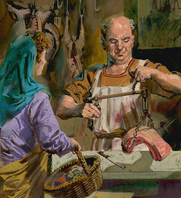 Talhante britânico na época romana de Alessandro Biffignandi