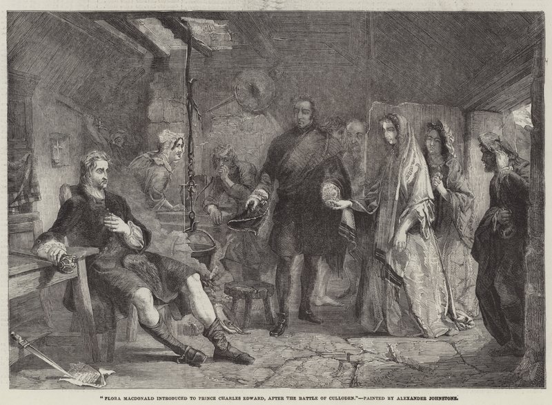 Flora Macdonald apresentou ao príncipe Charles Edward, após a batalha de Culloden de Alexander Johnston