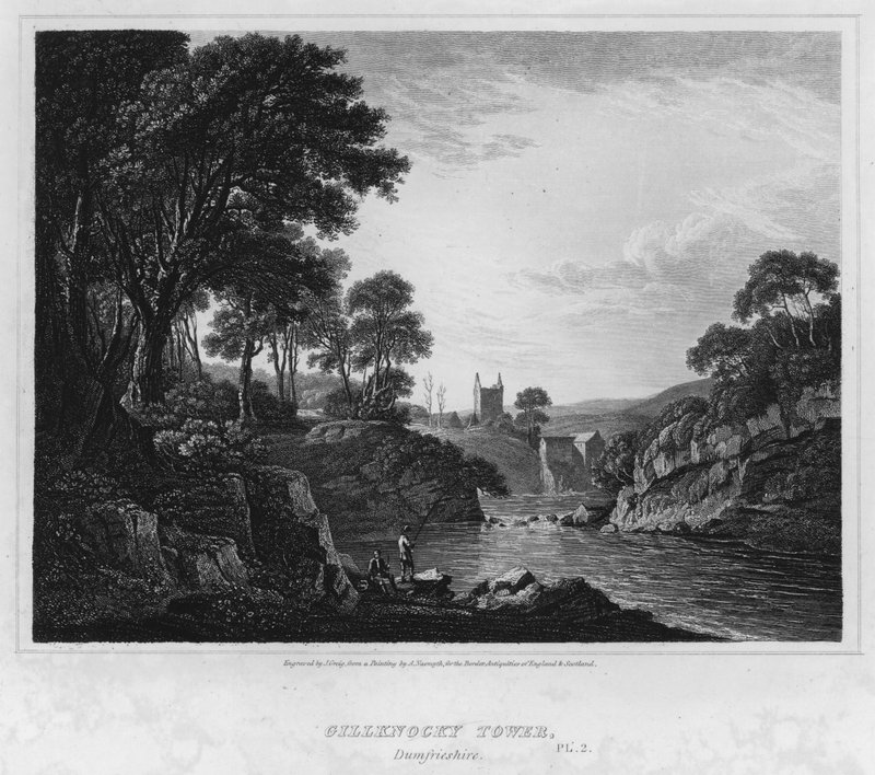 Gillknocky Tower, Dumfrieshire (gravura) de Alexander (after) Nasmyth