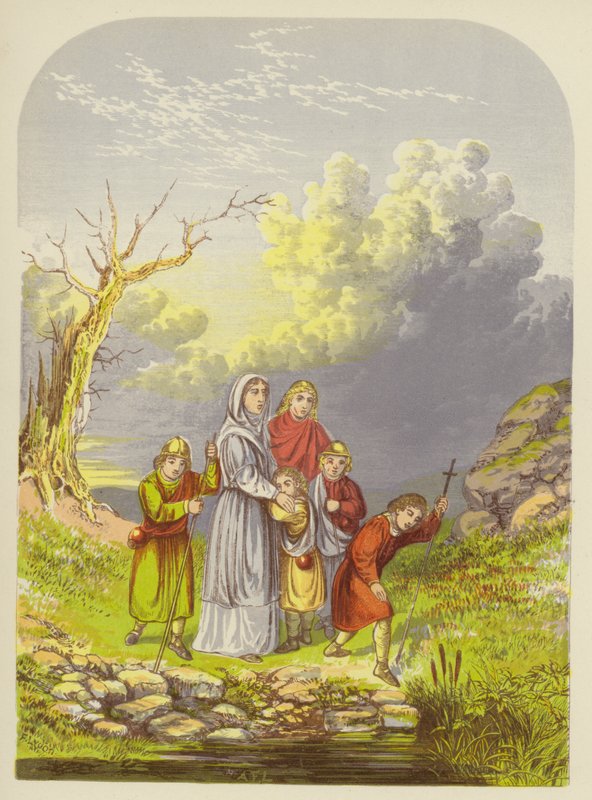 Christiana e seus filhos chegam ao Slough of Despond de Alexander Francis Lydon