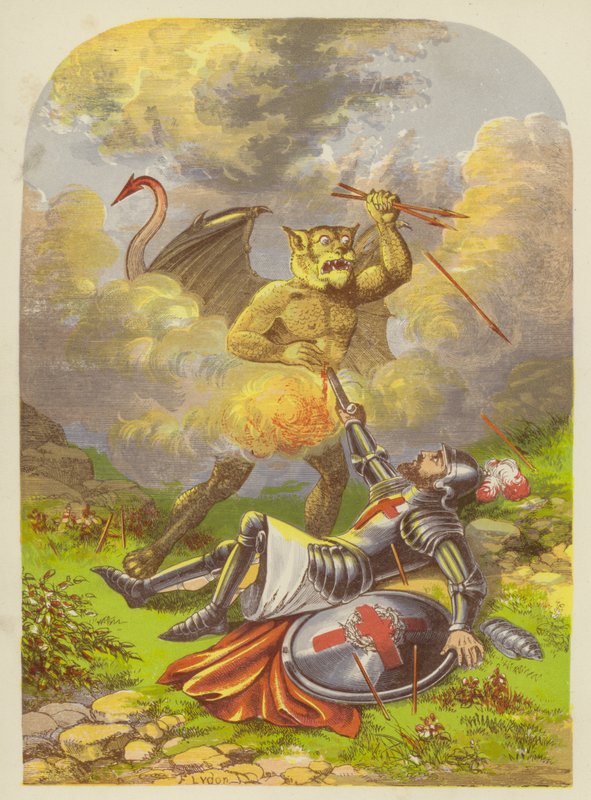 Cristãos lutam com Apollyon de Alexander Francis Lydon