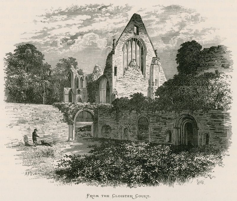 Abadia de Dryburgh, da corte do claustro de Alexander Francis Lydon