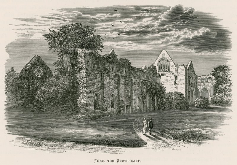 Abadia de Dryburgh, do Sudeste de Alexander Francis Lydon