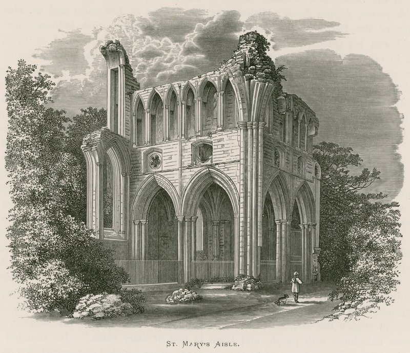 Abadia de Dryburgh, corredor de St Mary de Alexander Francis Lydon
