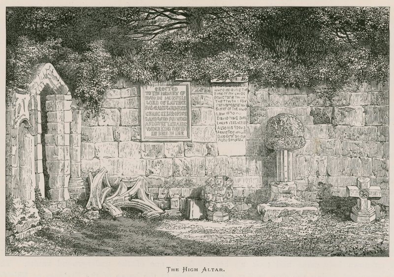 Abadia de Dryburgh, o altar-mor de Alexander Francis Lydon