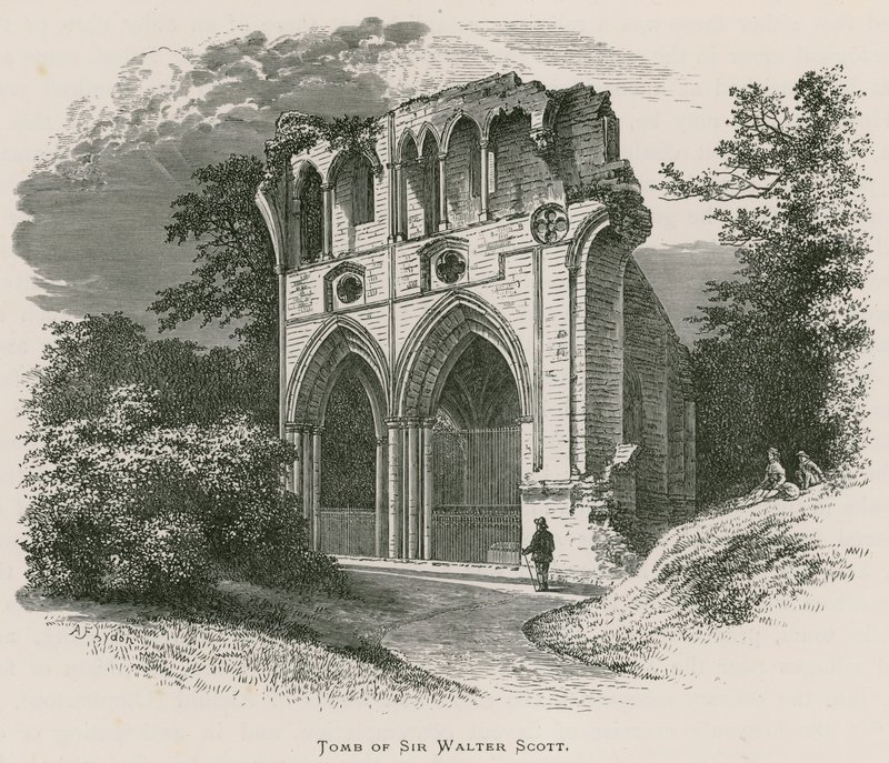 Abadia de Dryburgh, túmulo de Sir Walter Scott de Alexander Francis Lydon