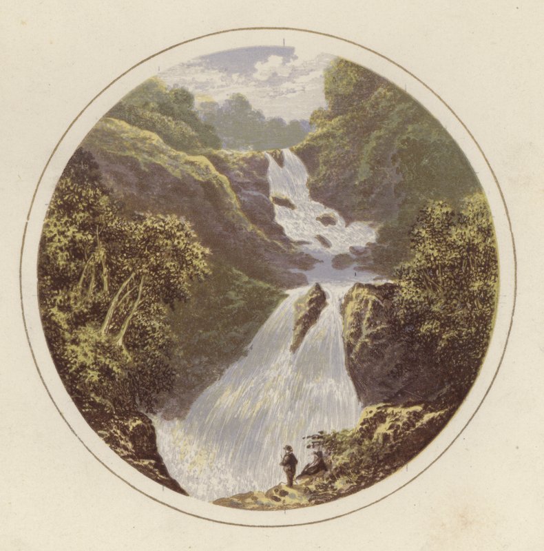 Ilustração do frontispício para o cenário inglês do lago de Alexander Francis Lydon