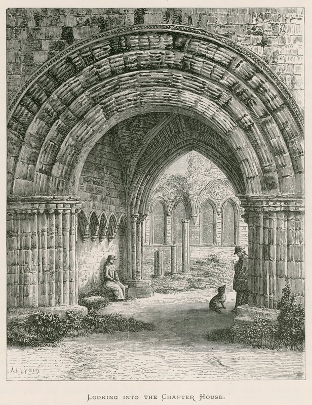 Furness Abbey, olhando para a casa do capítulo de Alexander Francis Lydon
