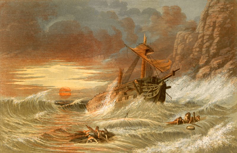 Ilustração para Naufrágio do Falcoeiro de Alexander Francis Lydon