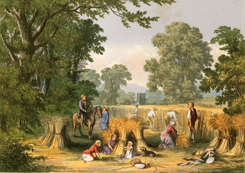 Ilustração para a vila deserta de Goldsmith de Alexander Francis Lydon