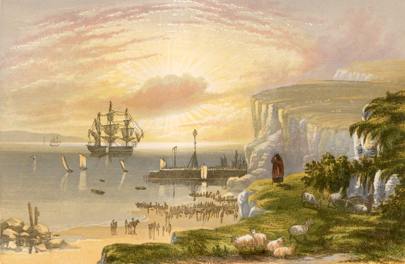 Ilustração para a vila deserta de Goldsmith de Alexander Francis Lydon