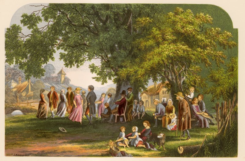 Ilustração para a vila deserta de Goldsmith de Alexander Francis Lydon