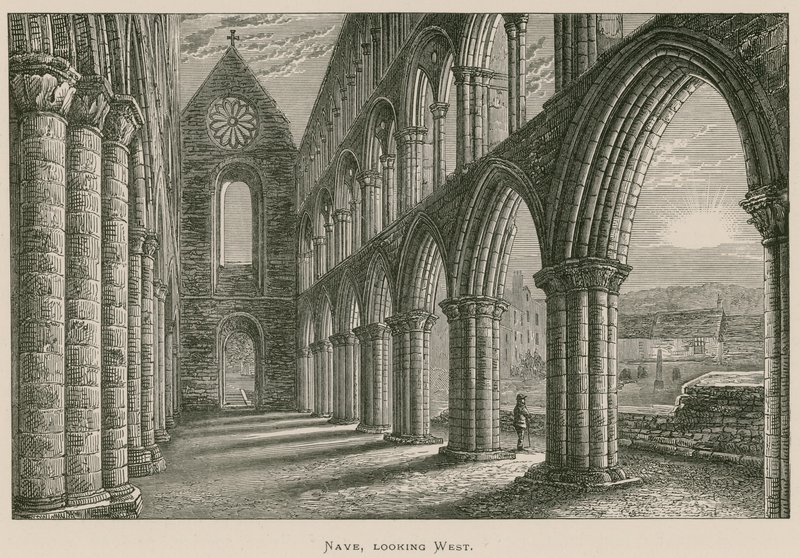 Abadia de Jedburgh, Nave, olhando para o oeste de Alexander Francis Lydon