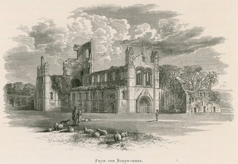 Kirkstall Abbey, do noroeste de Alexander Francis Lydon