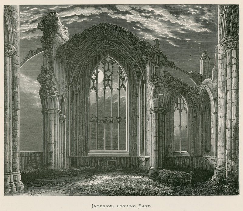 Melrose Abbey, Interior, olhando para o leste de Alexander Francis Lydon