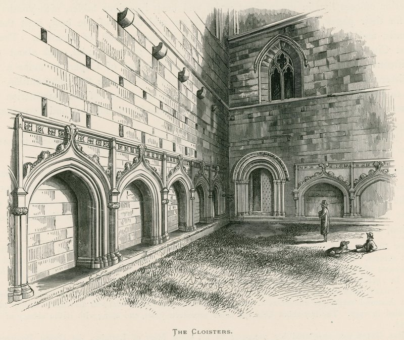 Abadia de melrose, os claustros de Alexander Francis Lydon