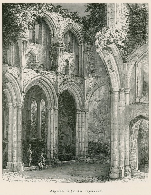 Netley Abbey, Arches in South Transept (gravura) de Alexander Francis Lydon