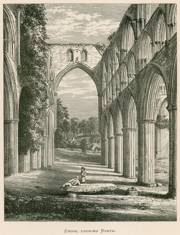 Abadia de Rievaulx, coro, olhando para o norte de Alexander Francis Lydon