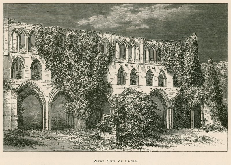 Abadia de Rievaulx, lado oeste do coro de Alexander Francis Lydon