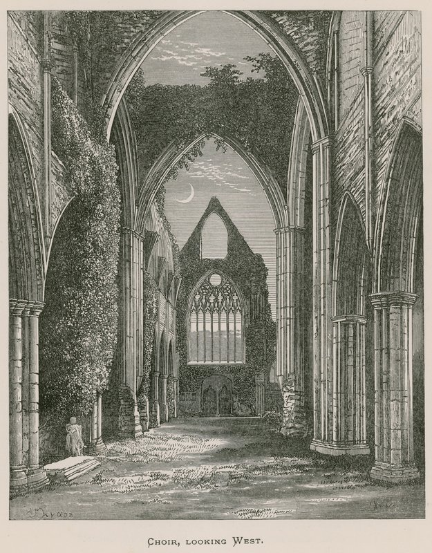 Abadia de Tintern, coro, olhando para o oeste de Alexander Francis Lydon