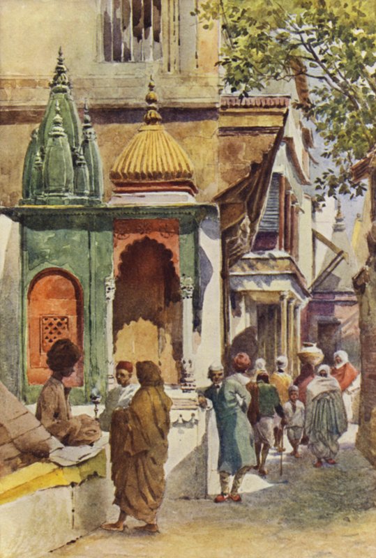 Um santuário de canto em um beco de Benares de Alexander Henry Hallam Murray