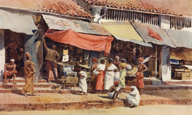 Uma cena de rua em Kandy de Alexander Henry Hallam Murray