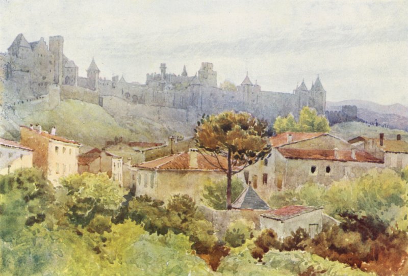Carcassonne, Cité (lito a cores) de Alexander Henry Hallam Murray