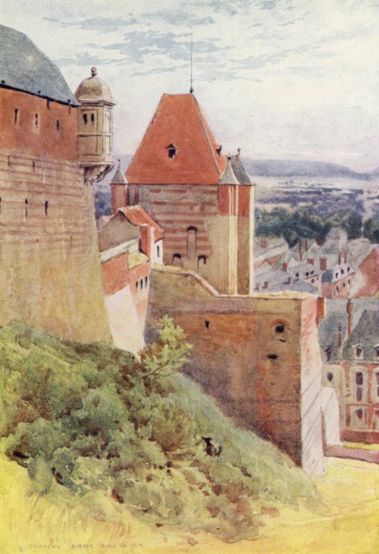 Dieppe, Castelo do Século XV (cor litho) de Alexander Henry Hallam Murray