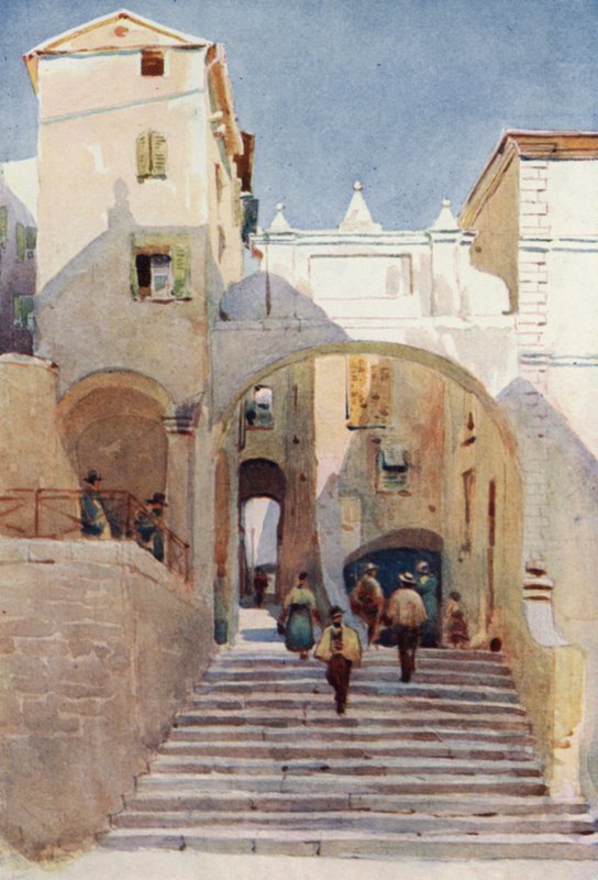 Mentone, Old Houses (cor litho) de Alexander Henry Hallam Murray
