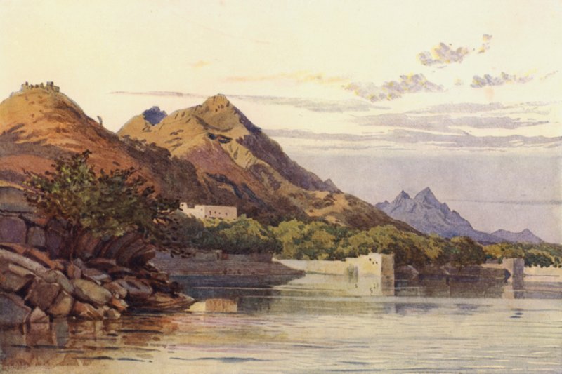 A Ana Sagar, Ajmere (cor litho) de Alexander Henry Hallam Murray